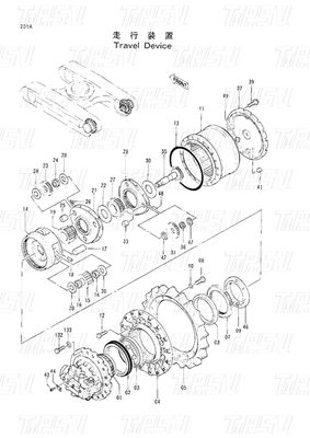 EX220-2 Planetary Reducer Excavator Travel Drive Catalogus 9091682 9116394 9116395