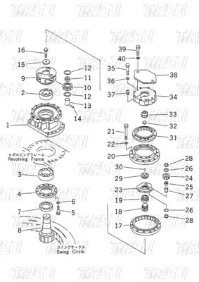 20Y-26-00010 PC200-6 Swing Drive Catalogus van graafmachines voor toepassingen in mijnbouw