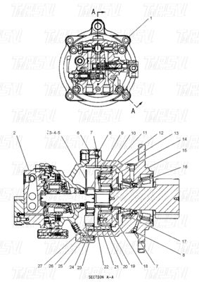 E307C Hydraulische graafmachine Swing Drive Motor voor veeleisende toepassingen