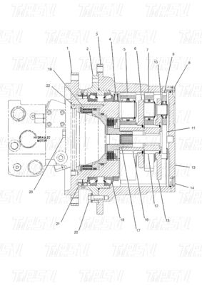 Zwaar staal 162-1379 E312B Graafmachine Reisaandrijving Catalogus
