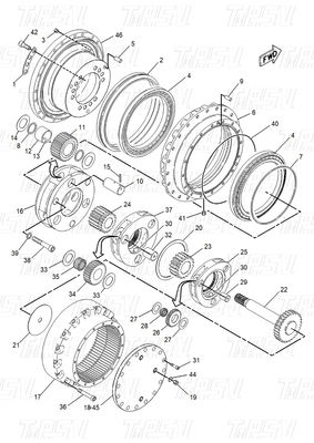 102-6500 E315-A Graafmachine Travel Drive Catalogus Bolt-on In voorraad Zwart Fabriekskleur
