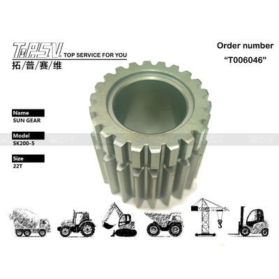 2401P1273 Stalen SK200-5 Graafmachine Rijwerk 2-Traps Zonnewiel in Zwart Hoge Duurzaamheid