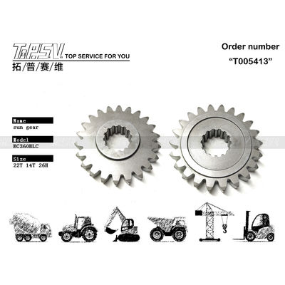 VOE14515056 Zwart EC360D Excavator Travel 1 Stage Sun Gear Planetary Reducer voor Excavator Transmission System