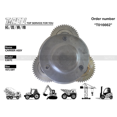 Stalen Zware E307C Graafmachine Reis 1 Fase Carrier Assy in Zwarte Kleur voor Zware Constructie Operaties