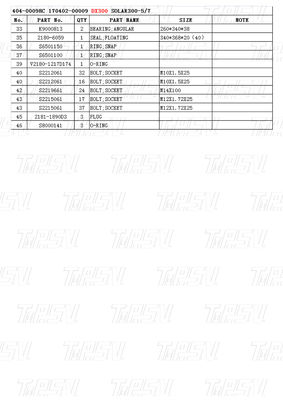 404-00098C 170402-00009 REISEN GEBRUIKEN VOOR DOOSAN CATALOG DX300 SOLAR300-5/7