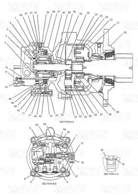 Catalogus Custom Kleur Graafmachine Swing Drives Reducer 312-6319 E308D