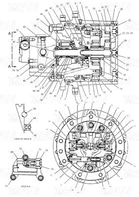 194-6469 Geoptimaliseerde laatste aandrijving reducers met boort op installatie catalogus E303