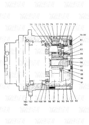 E120B Catalogus 099-4141 Zware stalen graafmachine eind aandrijving motor