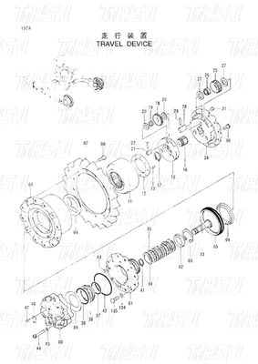 Hydraulische opgravingsapparatuur Eind aandrijvingsmotoren voor zware toepassingen Catalogus 9111033 EX60-3