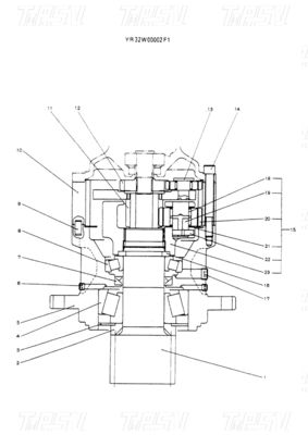 YR32W00002F1 Bolt On Excavator Swing Drive Planetaire reducers voor mijnbouw en energie SK60-5 Catalogus