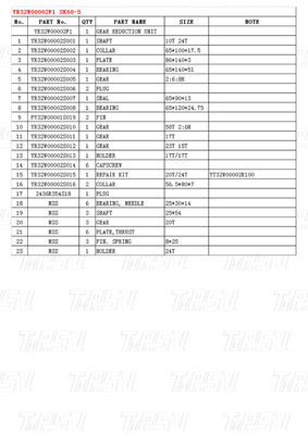 YR32W00002F1 Bolt On Excavator Swing Drive Planetaire reducers voor mijnbouw en energie SK60-5 Catalogus
