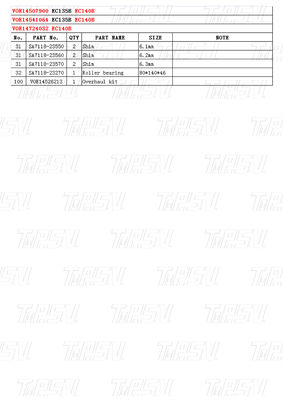 EC140B Planetary Swing Reducer voor graafmachine voor Volvo Catalog VOE14507900