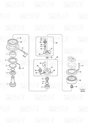 VOE14541069 Premium Swing Drive reducers voor Volvo EC210B Catalogus
