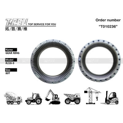 R220-9 80T Excavator Travel Steel Gear Ring 39Q6-42110 voor het draaien