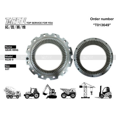 R220-9 Swing Steel Excavator Ring Gear 39Q6-12110 63T Voor een soepele werking