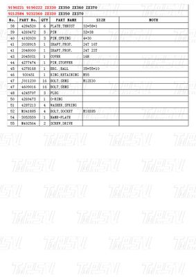 Graafmachine zwart ZX330 ZX350 ZX360 ZX370 Reismotor Catalogus Hydraulische aandrijving Eenheid 9190221 9190222 9212584 9232360