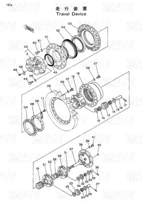 9065934 9080068 9096481 Graafmachines Reisaandrijvingen Catalogus Hydraulische reismotoren EX100