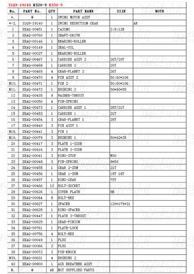 31Q9-19140 R330-9 Graafmachine Swing Drive Catalog Gearbox Voor Hydraulische Motoren