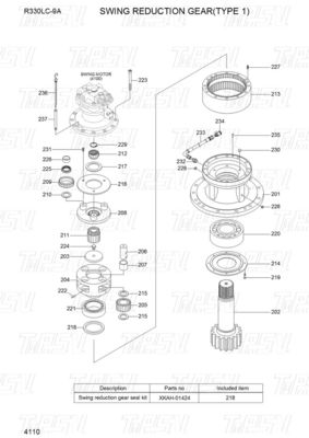 Zwarte Planetary Reducer Excavator Swing Reducer Excavator Travel Motor
