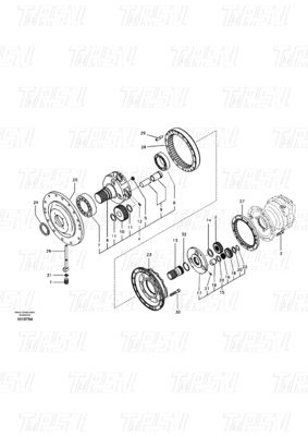Bolt-on hydraulische schommelmotor VOE14542165 EC290B Graafmachine Schommelmotor Catalogus