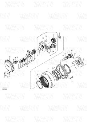 Zwarte kleur VOE14551150 EC290B Graafmachine Travel Motor Drive Catalogus met bouteninstallatie