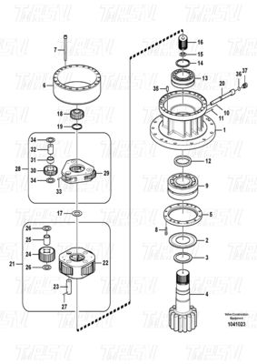Energy Mining VOE14569767 VOE14724044 EC290B Swing Drive Catalogus voor compatibele merken en modellen van graafmachines