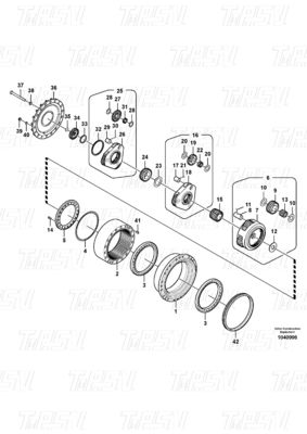 Hydraulische schommelmotor Reismotor Voer VOE14667677 EC300D Graafmachine Eind aandrijving Catalogus Onderdelen voor prestaties