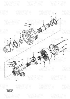 SA8230-27000 EC360 Katalogus van graafmachines met schommeldrijving Zwart Kleur