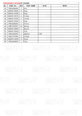 Aangepaste kleuren VOE14608847 Graafmachine Reisaandrijving Catalogus Gearbox Bolt-on Installatie en topprestaties