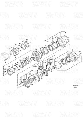Aangepaste kleuren VOE14608847 Graafmachine Reisaandrijving Catalogus Gearbox Bolt-on Installatie en topprestaties
