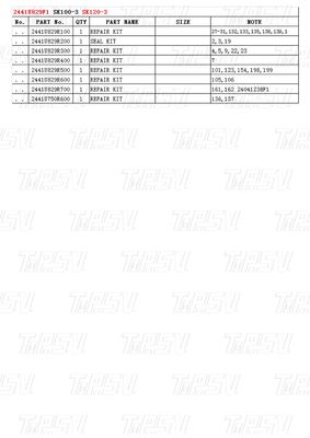 Bolt-on 2441U829F1 SK120-3 Excavator Travel Drive Catalog Motor Compatibel met verschillende merken en modellen van excavatoren
