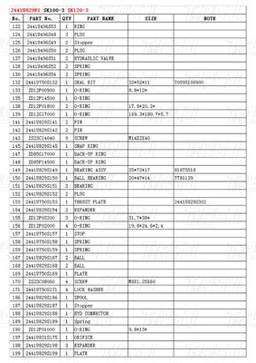 Bolt-on 2441U829F1 SK120-3 Excavator Travel Drive Catalog Motor Compatibel met verschillende merken en modellen van excavatoren