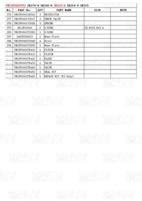 Werkplaatsen voor het repareren van machines YN15V00037F2 SK210-8Excavator Travel Drvie Catalogue Parts in Transport Packaging Houten doos