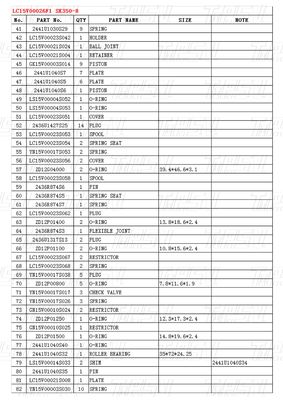 Zwarte kleur LC15V00026F1 SK350-8 Excavator Final Drive Catalogue Parts for Performance