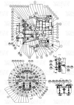 Houten doos 11C0264 CLG225C Graafmachine Swing Drive Catalogus Gear Box Transportverpakking varieert afhankelijk van het model