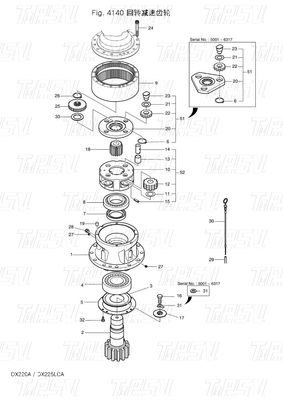 OEM Steel Bolt On Swing Motor voor Hitachi K1038203