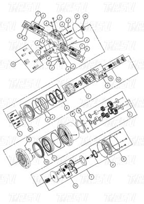 452-6213 E306E Excavator Travel Drive Catalogus Bolt-on