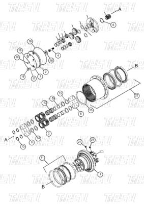 Afhankelijk van staal Planetary Reducer Excavator Travel Motor Excavator Swing Reducer