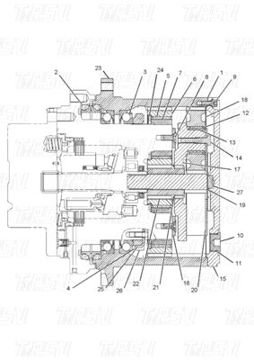 Planetary Reducer 176-9100 E311C Graafmachine Travel Drive Catalogus varieert naar model