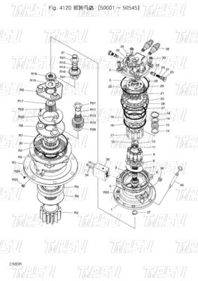 Verstelbare stalen graafmachine Swing Travel Drive Hydraulische motoren