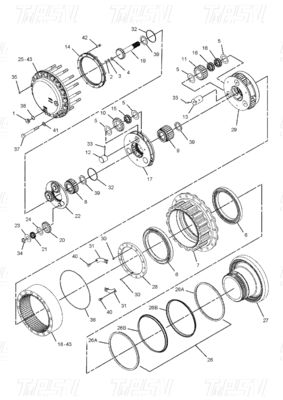 Hydraulische schommel- en reismotor aandrijvingen voor graafmachines 227-6116 E325C Travel Drive Catalog