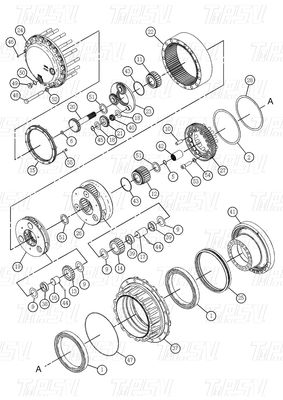 Bolt On Planetary 511-6013 527-7082 514-9423 514-9426 326D Graafmachine Reis aandrijving voor energie Mijnbouw Industriële machines