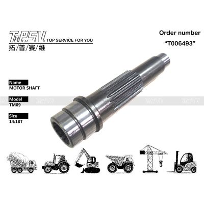 Kleur Zwart TM09 Excavator Travel Motor Shaft Hydraulische pomponderdelen voor reparatie en onderhoud van machines