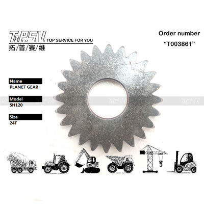 Transportverpakking Afdichtbare zakken SH120 Graafmachine Swing 1 Stage Planetary Gear met beeldbeeld Tandnummer en staalmateriaal