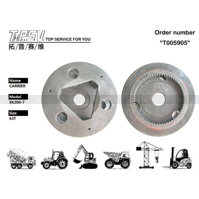 YN53D00008S011 Stalen SK200-7 Graafmachine Rijwerk 2-Traps Drager Zwarte Kleur Precisie-geconstrueerd Component Dat Zorgt Voor Soepele Beweging en Lange Levensduur