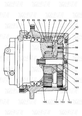 Good price 1R-7737 E120B Bolt op type graafmachine Travel Drive Reducer met aangepaste kleuren Catalogus online