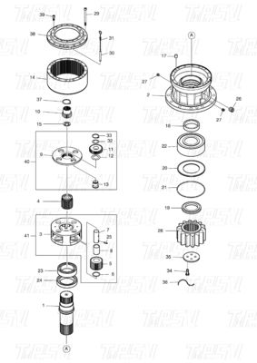 Good price K1002518B K1002518 K1002518A 130401-00021 DX300 Graafmachine Swing Drive Catalogus met verschillende graafmachine modellen Capaciteiten online