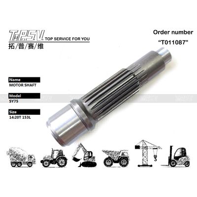 Geproduceerde zak SY75 graafmachine motoras met onderhoud van tandwielolie en transportverpakking