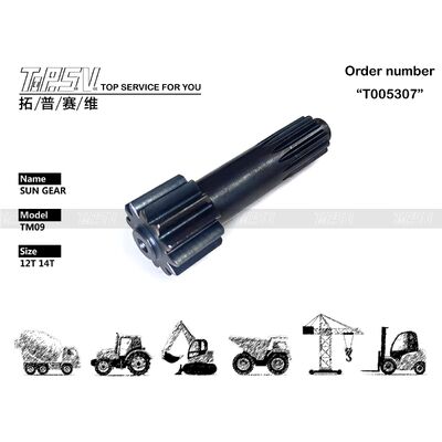 Good price Planetary Reducer Type TM09 Excavator Travel 1 Stage Sun Gear Motor Parts met hoge precisie betrouwbaarheid online