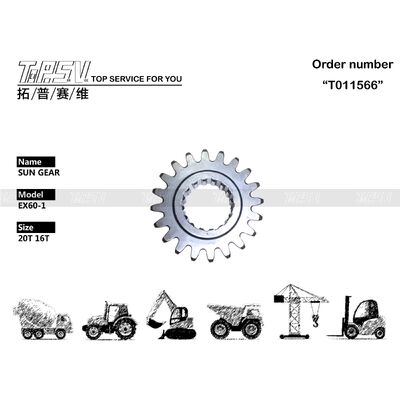 3039392 EX60-1 Swing 1 Stage Sun Gear Parts For Swing Drive Excavator Spare Parts
